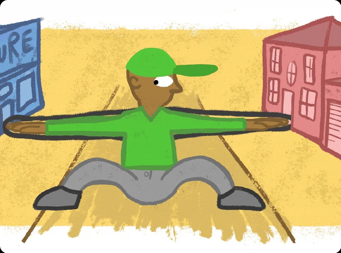 A professional mover in branded uniform carries boxes from a moving truck into a residential garage