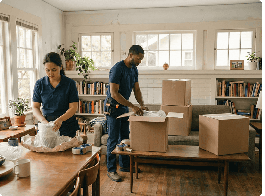 two person packing