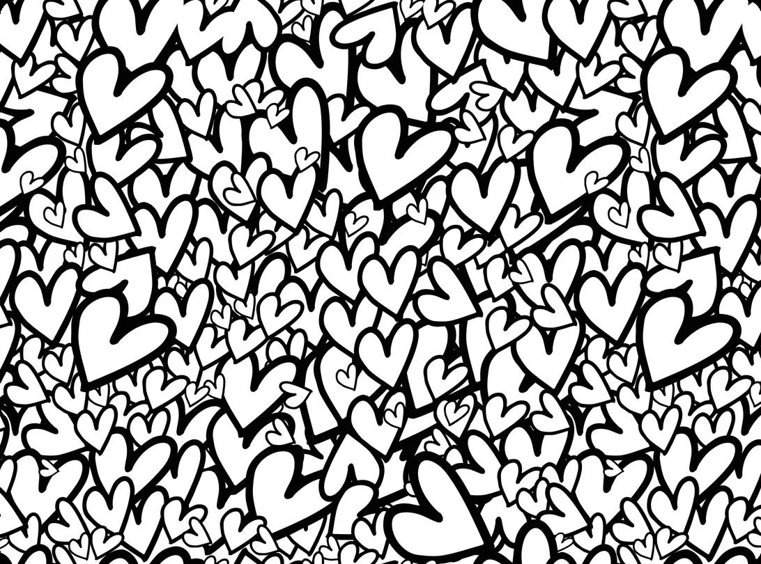 Hearts representing love