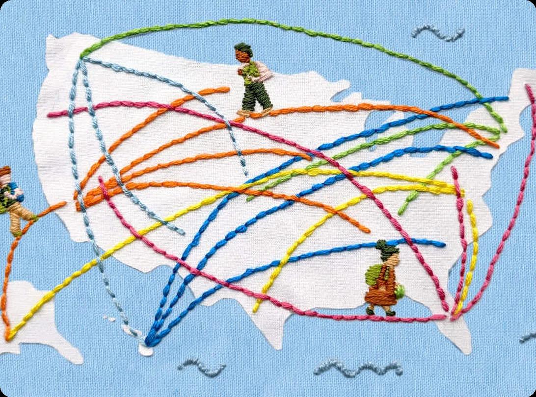 Kids walking across the country