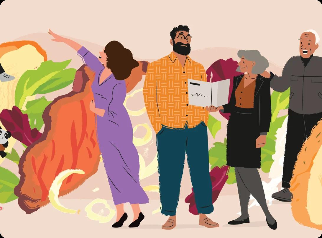 Sandwich generation illustration