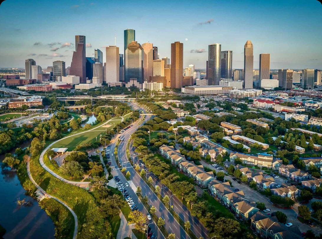 A view of the Houston, TX downtown skyline