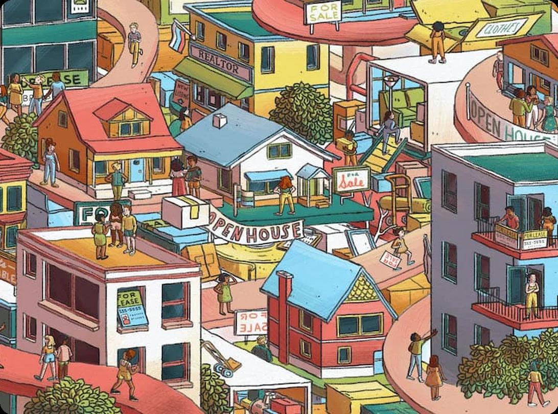 A lively neighborhood