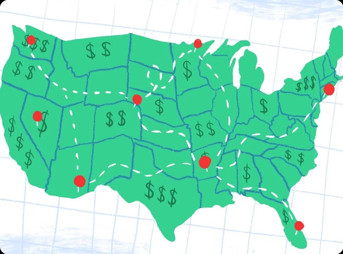 A Map of the U.S.