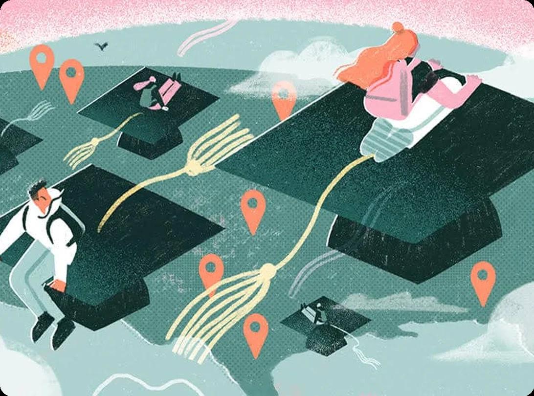 Students flying across the country