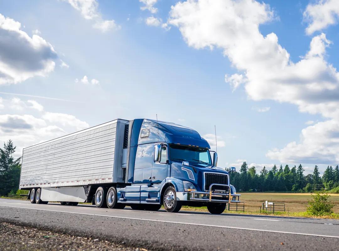 semi-truck on the highway