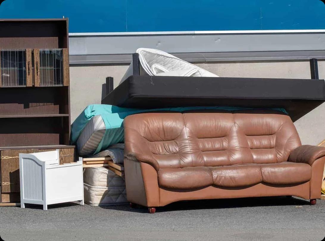 several types of furniture sit against a wall