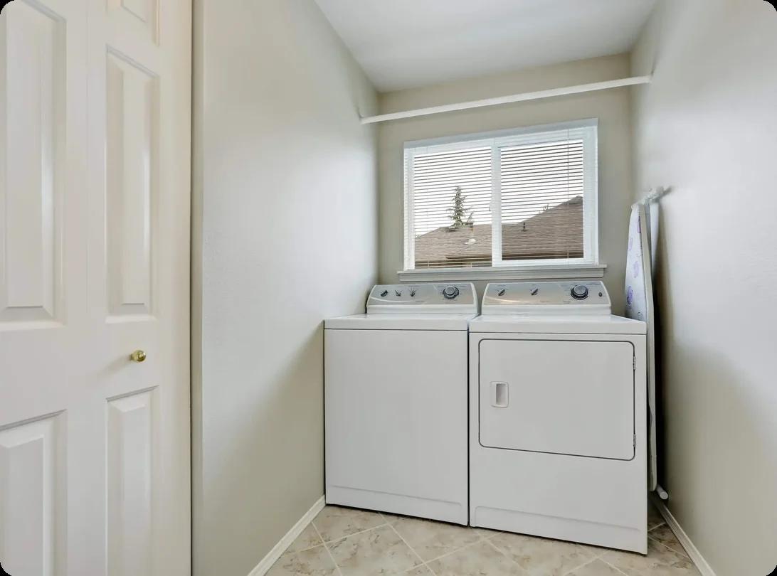Washer and dryer in laundry room