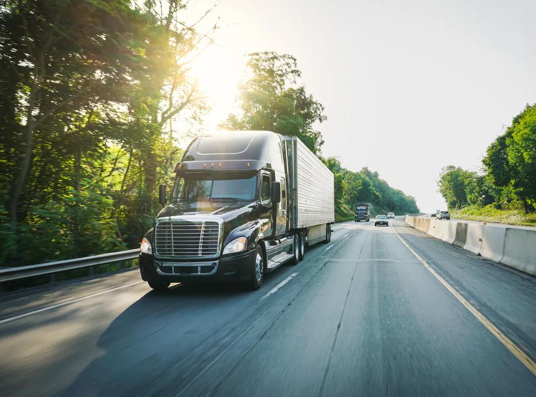 semi-truck on the highway