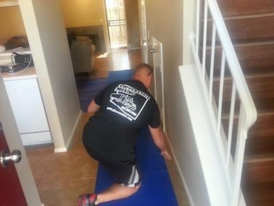 Picture 3 of runners in a customers home to protect the floor