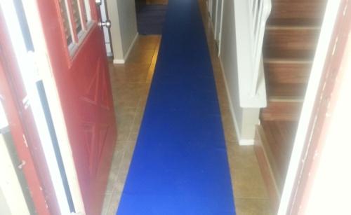 Picture 1 of runners in a customers home to protect the floor