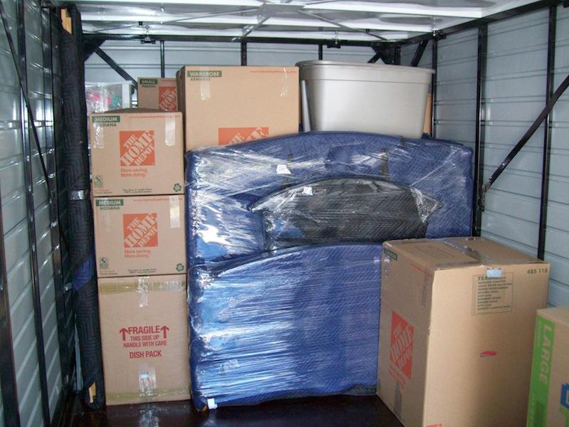 Truck Loaded With Moving Boxes and Furniture 3