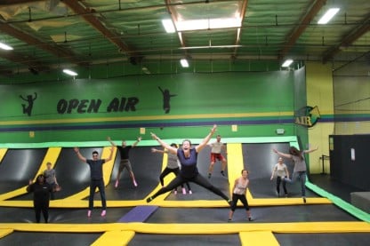 Jumping on Trampolines at Get Air Vista Trampoline Park