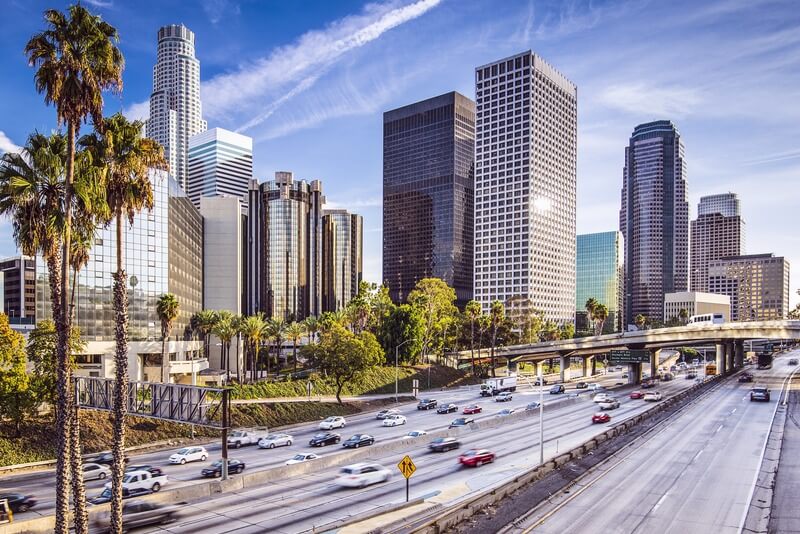 City view of Los Angeles, CA