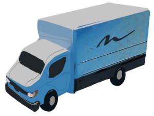 Illustration of moving truck