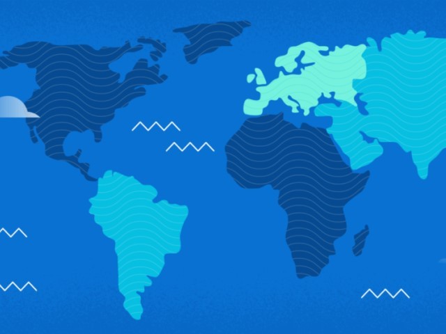 Illustration of a map of the world